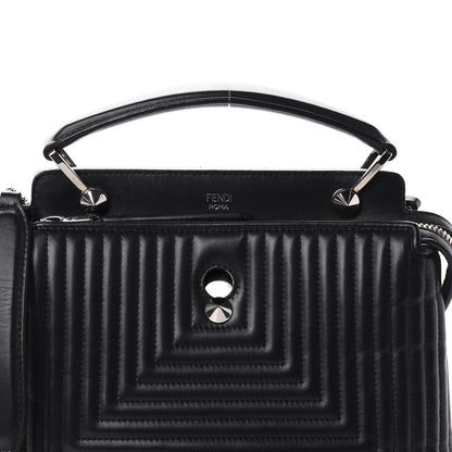 Fendi Shiny Nappa Trapuntata Small DotCom Click Top Handle Chain Satchel Black 11 of 11