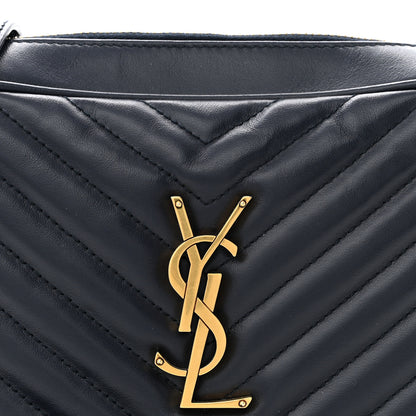 Saint Laurent Calfskin Matelasse Monogram Lou Camera Bag Navy 8 of 10