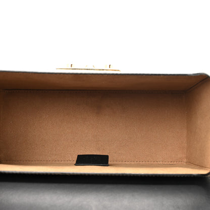 Gucci GG Supreme Monogram Small Padlock Bamboo Shoulder Bag Beige Black Cuir 5 of 15