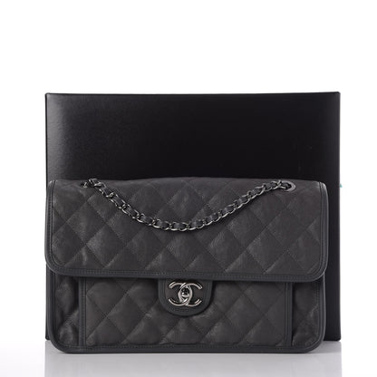 Chanel Caviar Quilted Large French Riviera Flap Dark Grey 9 of 9