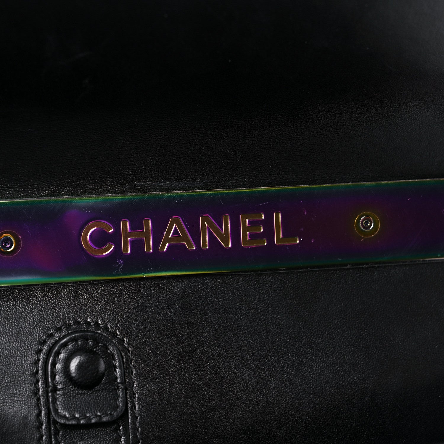 Chanel Lambskin LED Iridescent Metal Small Boy Flap Black Multicolor 5 of 16