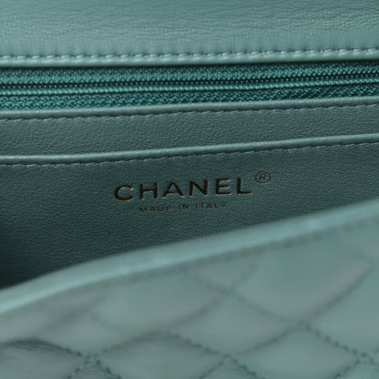 Chanel Lambskin Quilted Mini Square Flap Green 6 of 11