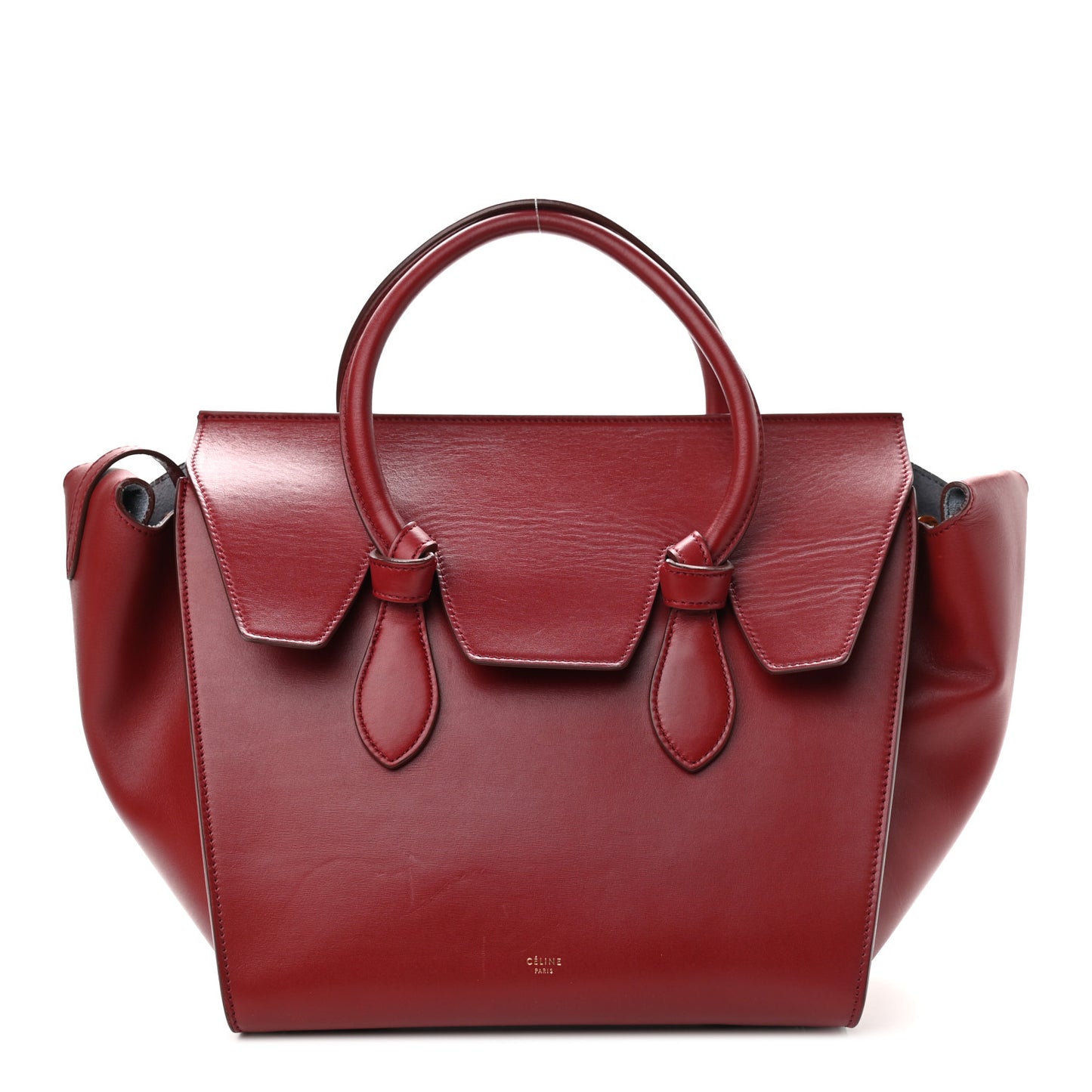 Smooth Calfskin Small Tie Knot Tote Red