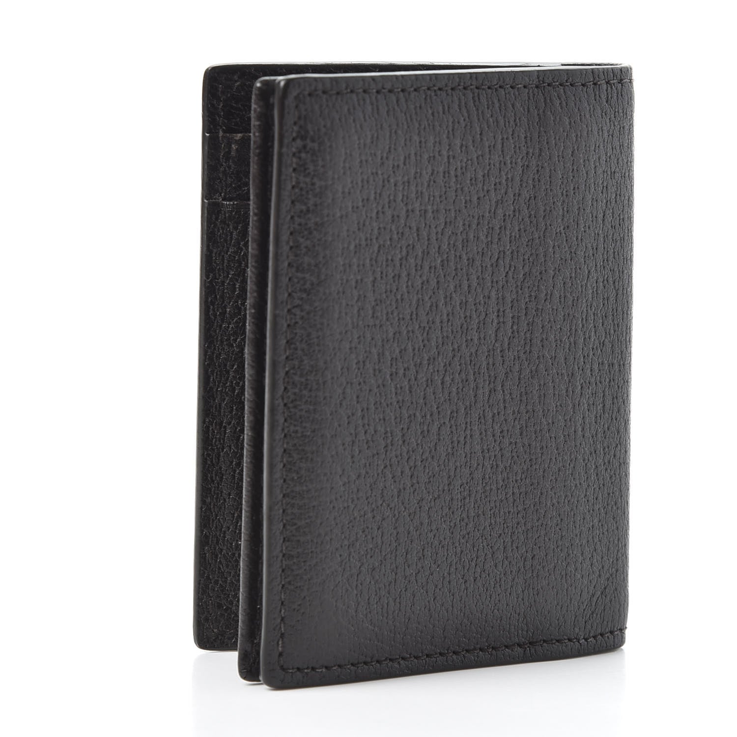 Gucci Calfskin Boar Effect GG Marmont Card Case Dark Cocoa 2 of 10