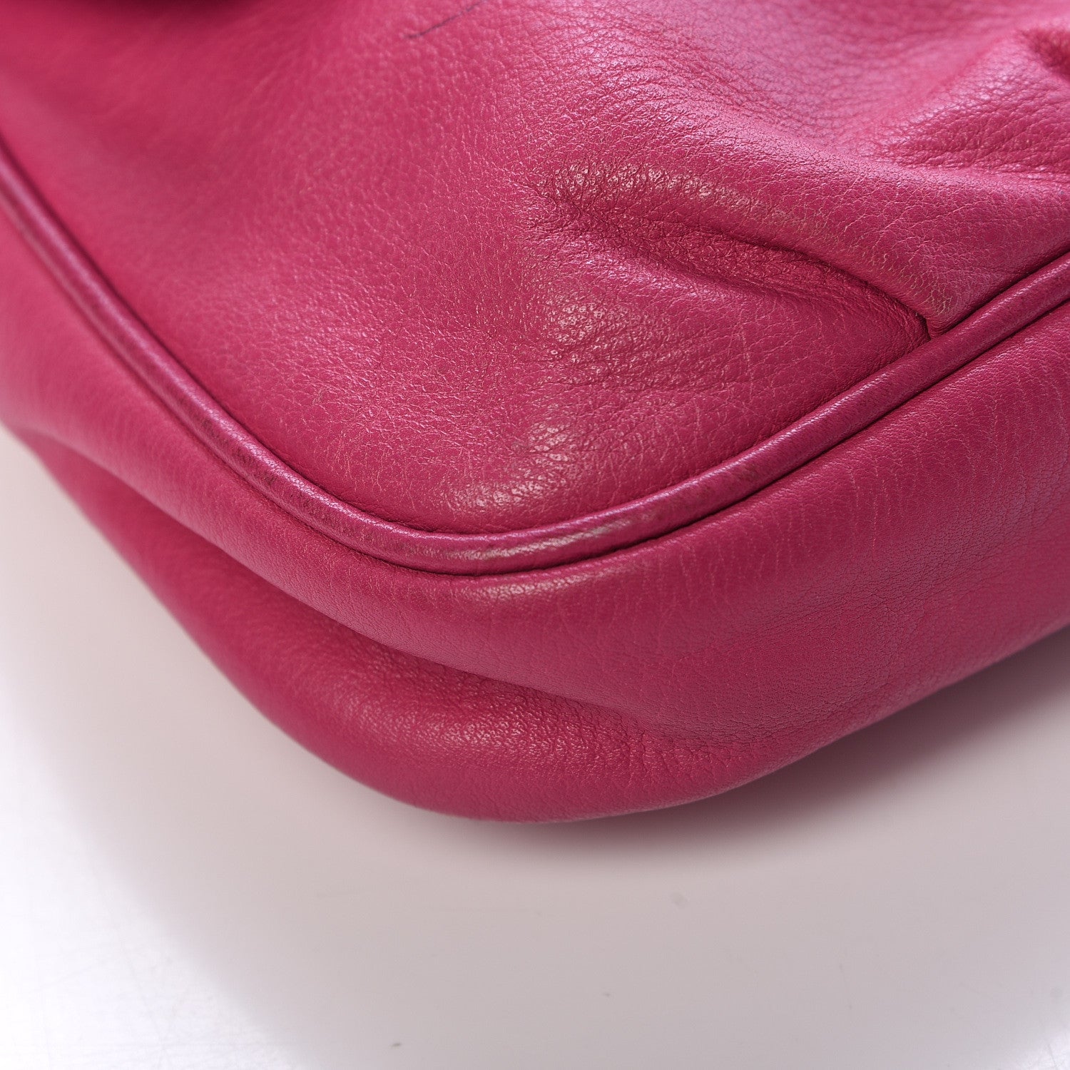 Fendi Vitello Flamingo Fendista Pouchette Crossbody Lampone 12 of 19