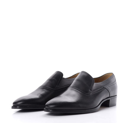 Gucci Calfskin Mens Classic Logo Loafers 7 Black 2 of 9