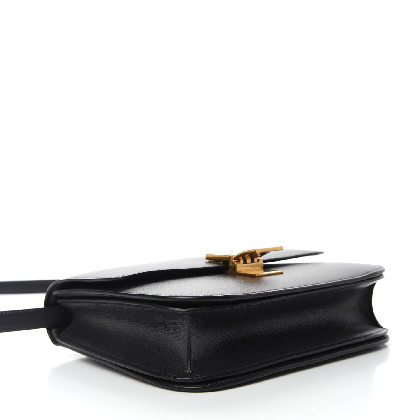 Liege Calfskin Medium Classic Box Flap Bag Black