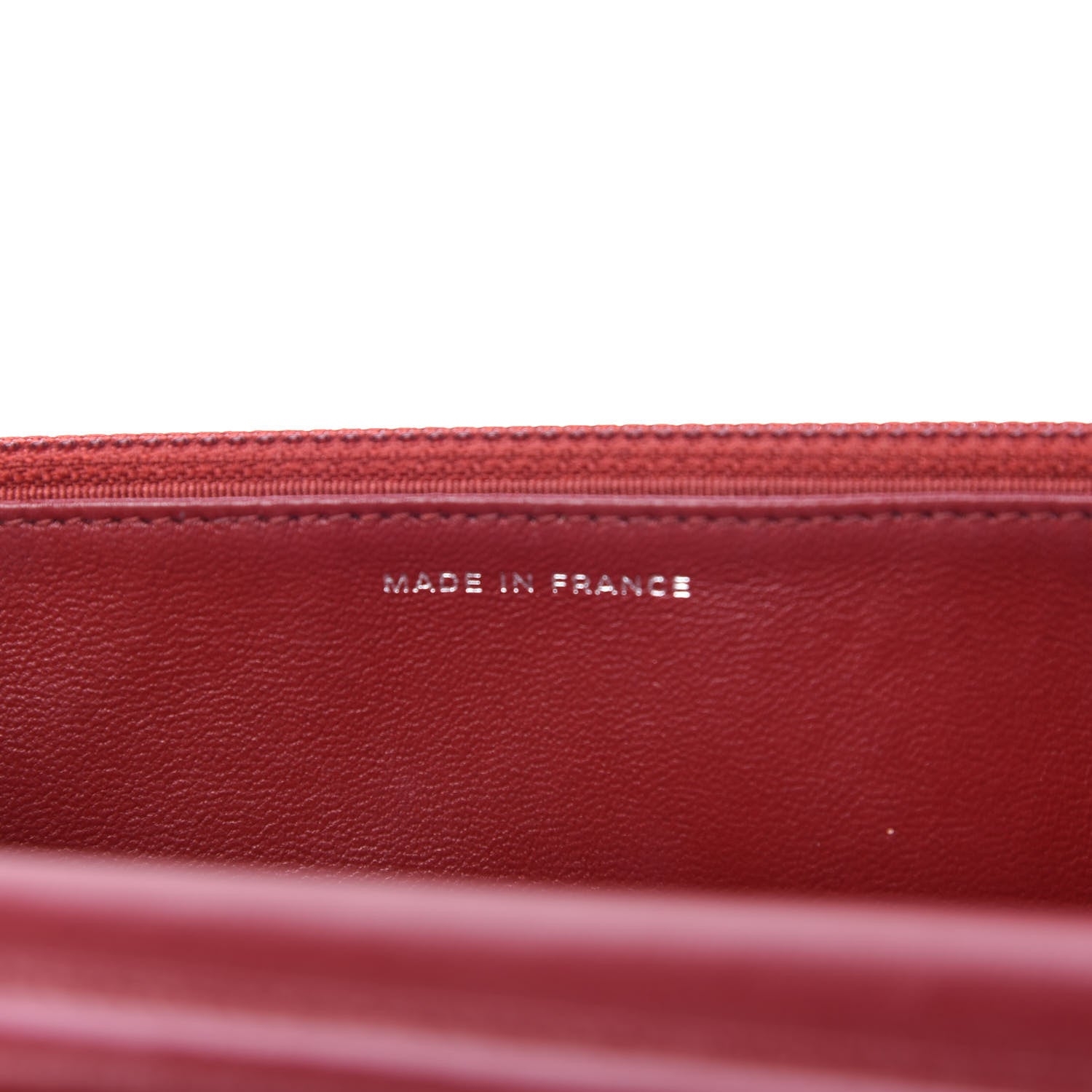 Chanel Lambskin Quilted Wallet on Chain WOC Red 9 of 11
