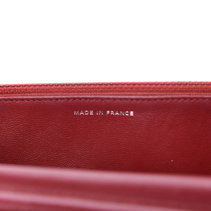Chanel Lambskin Quilted Wallet on Chain WOC Red 9 of 11