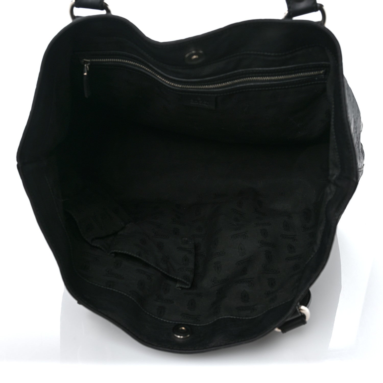 Gucci Calfskin Medium Icon Bit Tote Black 5 of 9