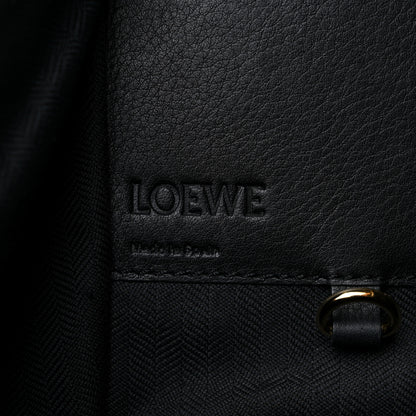 Loewe Calfskin Tweed Small Hammock Shoulder Bag Tan Black 6 of 14