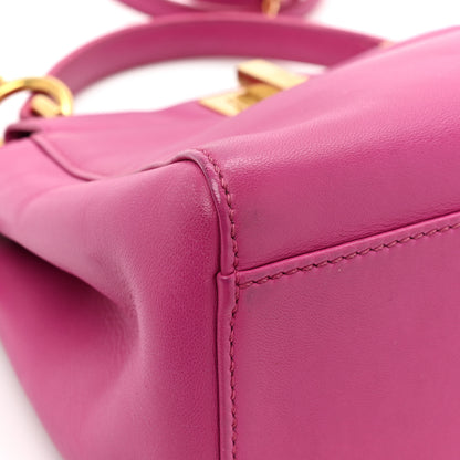 Fendi Nappa Mini Peekaboo Iconic Satchel Magenta 12 of 15