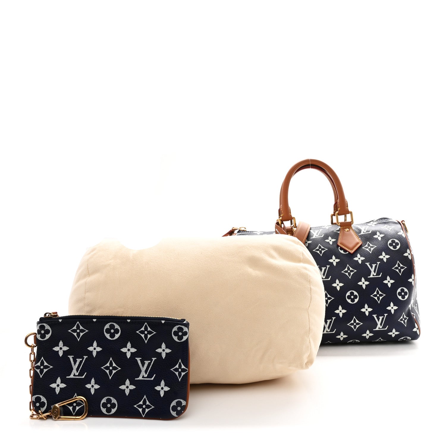 Louis Vuitton Calfskin Monogram Speedy P9 Bandouliere 30 Indigo 3 of 12