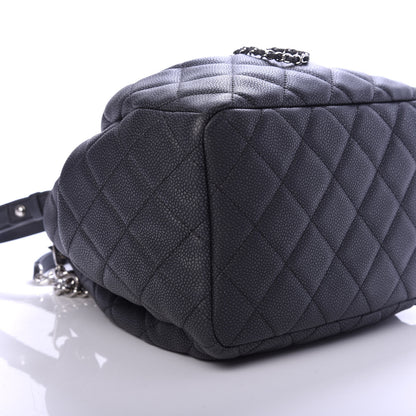 Chanel Grained Calfskin Quilted Medium CC Chain Bucket Drawstring Bag Black 6 of 11