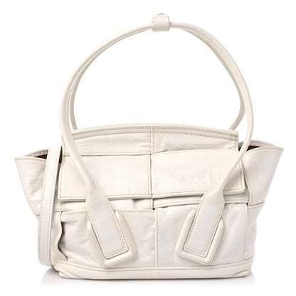 Bottega Veneta Paper Calfskin Maxi Intrecciato Mini Arco Slouch Plaster 1 of 13