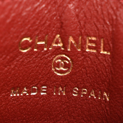 Chanel Calfskin Crocodile Embossed Crococo Card Holder Burgundy 6 of 8