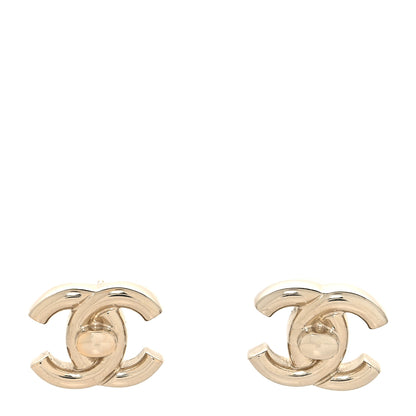 Chanel Metal CC Turnlock Earrings Gold 1 of 5
