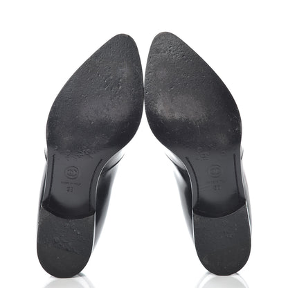 Chanel Glazed Calfskin CC Loafers 38 Black 7 of 14