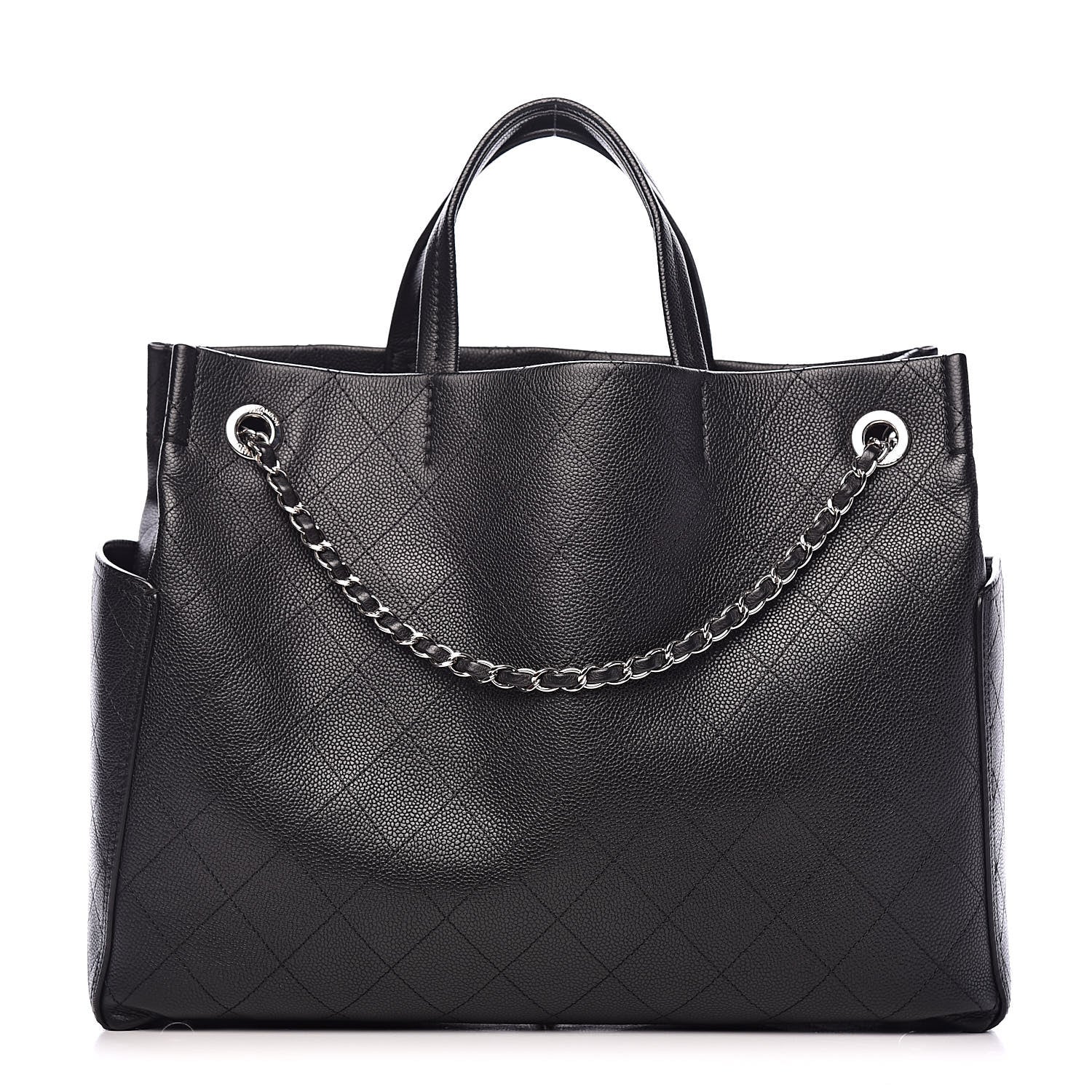 Chanel Grained Calfskin CC Pocket Tote Black 1 of 10