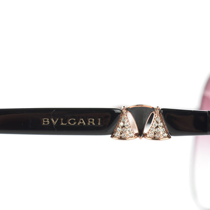 Bulgari Crystal Aviator Sunglasses 6080-B Black 3 of 7