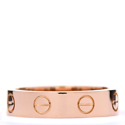 Cartier 18K Pink Gold Diamond 4mm LOVE Wedding Band Ring 46 3.75 3 of 5