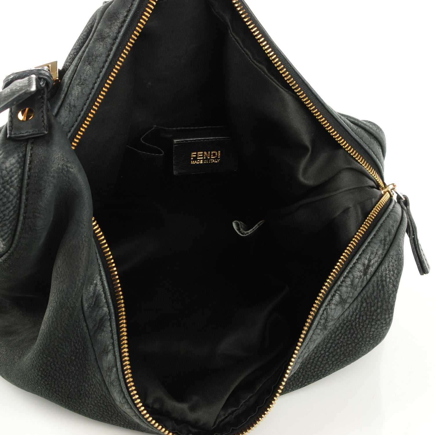 Fendi Vitello Savana Forever Hobo Black Tartaruga Natural 5 of 10