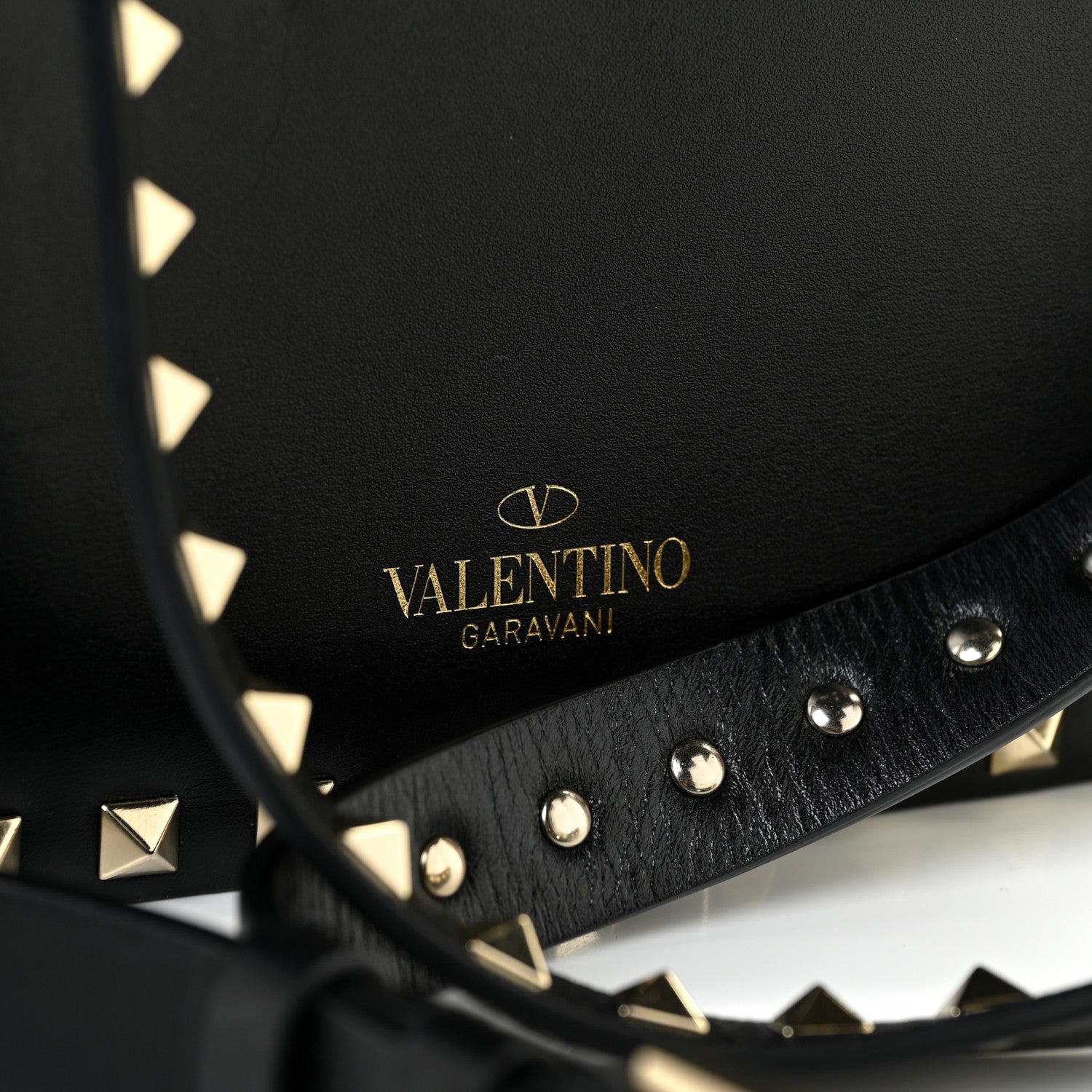 Valentino Garavani Vitello Rockstud Flip Lock Flap Messenger Black 16 of 16