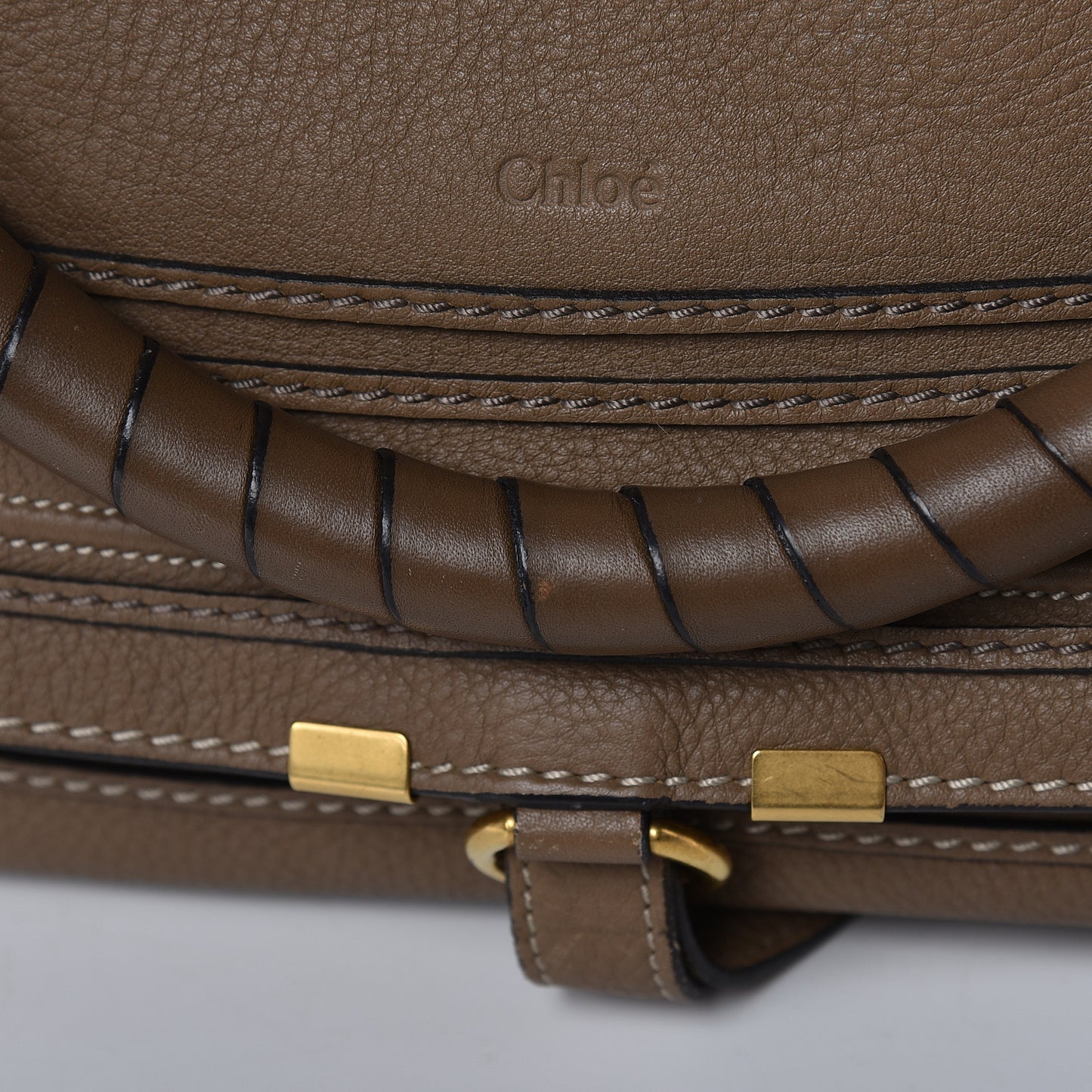 Calfskin Large Marcie Satchel Nut