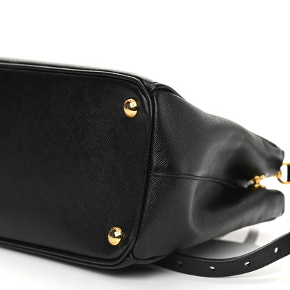 Prada Saffiano Small Galleria Double Zip Tote Black 10 of 10