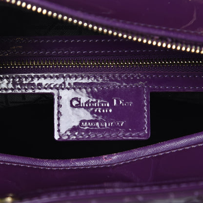 Christian Dior Patent Cannage Large Lady Dior Violet Purple 5 of 9