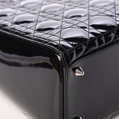 Christian Dior Patent Cannage Large Lady Dior Black 14 of 19
