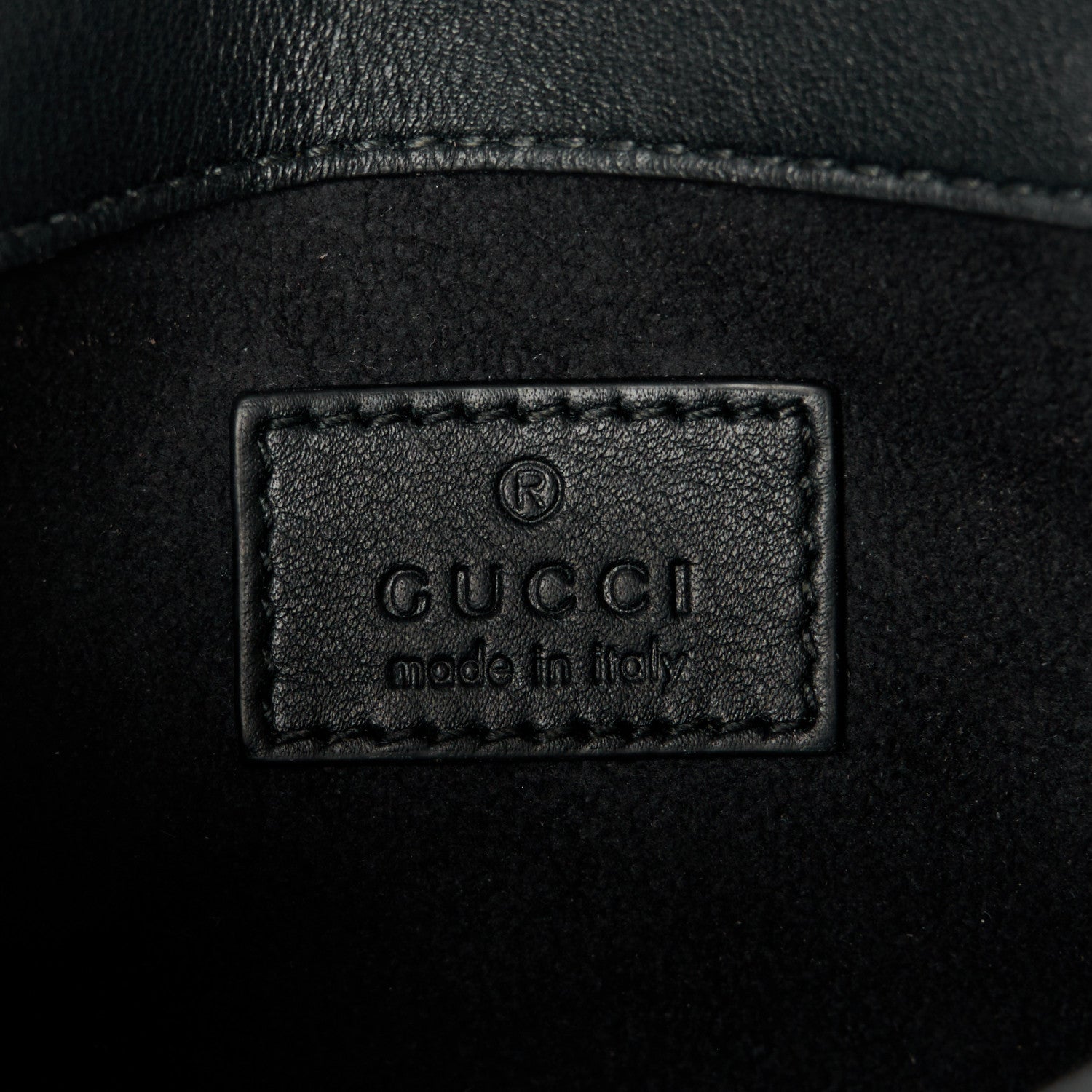 Gucci Patent Lambskin Enamel Matelasse Monochrome Super Mini GG Marmont Shoulder Bag Black 6 of 10