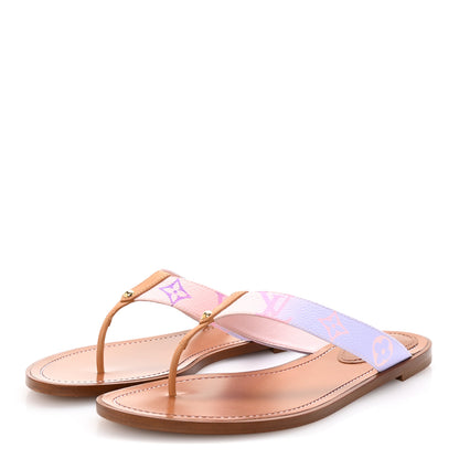 Louis Vuitton Monogram Sunny Flat Thong Sandals 40 Rose Clair Pink 4 of 9