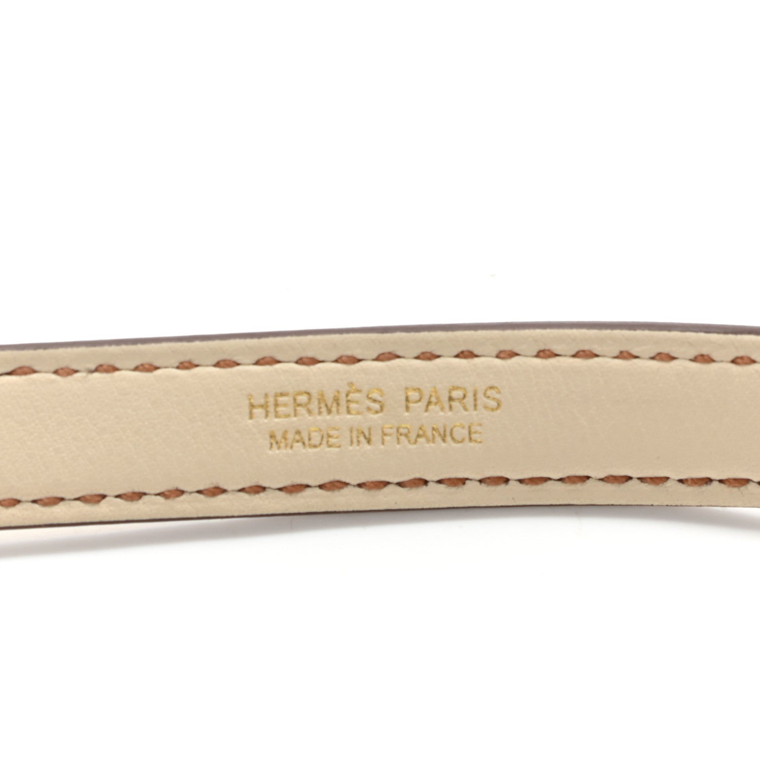 Hermes Veau Jonathan Horseshoe Kelly Danse II Belt Bag Gold Craie 10 of 11