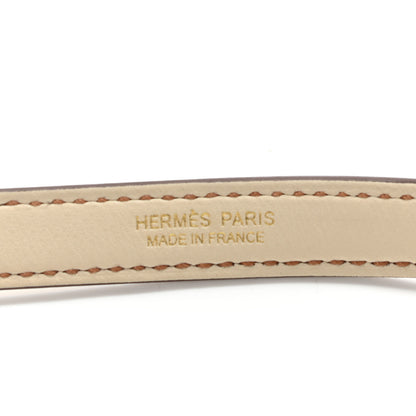Hermes Veau Jonathan Horseshoe Kelly Danse II Belt Bag Gold Craie 10 of 11
