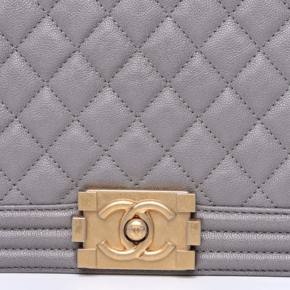 Chanel Caviar Quilted New Medium Boy Flap Grey 10 of 10