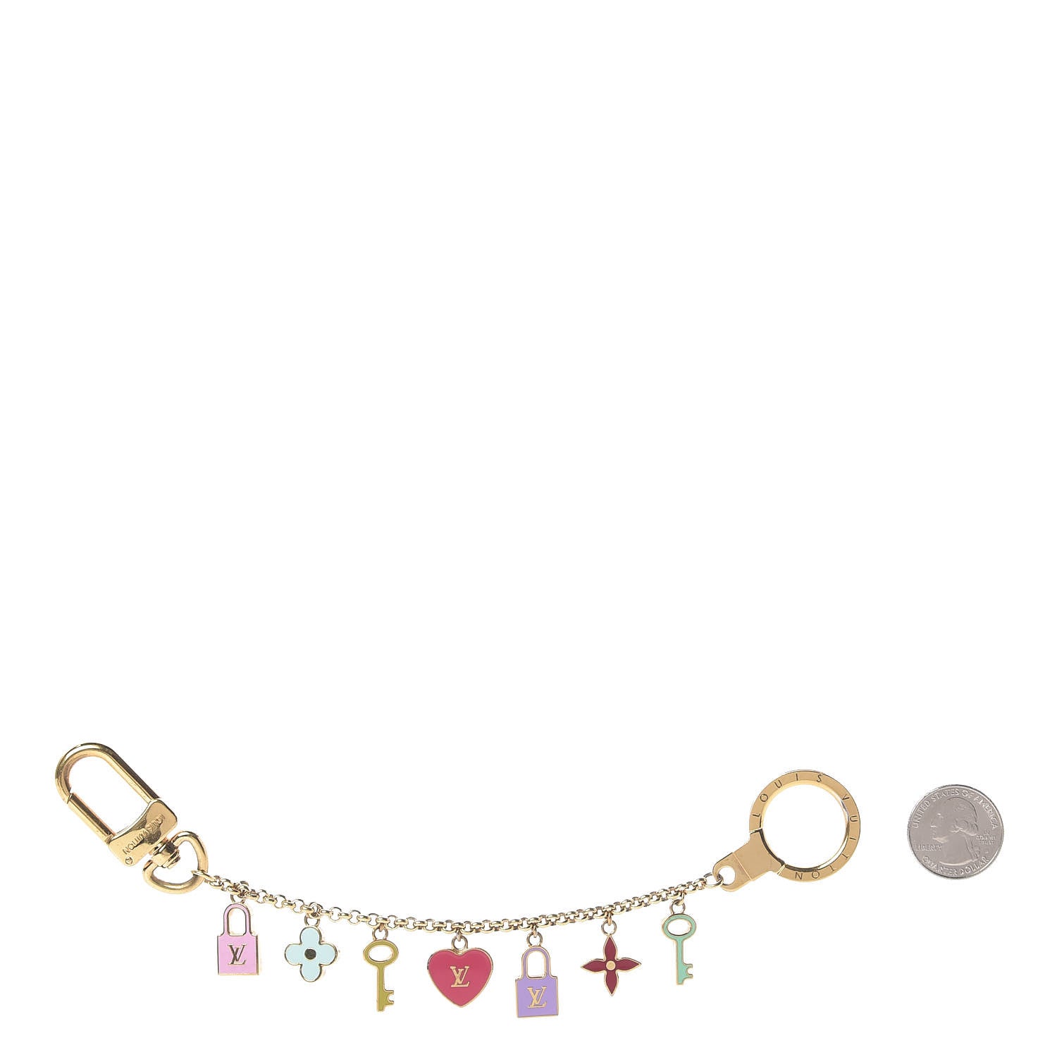Louis Vuitton Enamel Pretty Charms Key Chain Holder Bag Charm 2 of 2