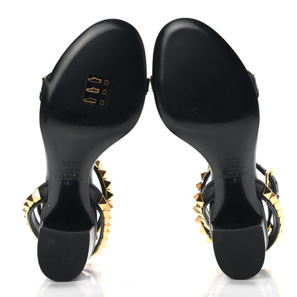 Valentino Garavani Calfskin Rockstud No Limit 60mm Sandals 35.5 Black 5 of 8