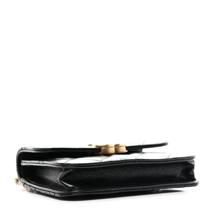 Chanel Calfskin Quilted Perfect Fit Coin Purse With Chain Black 4 of 12