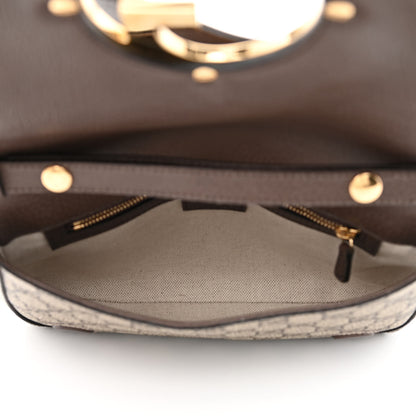 Gucci GG Supreme Monogram Textured Dollar Calfskin Blondie Chain Shoulder Flap Bag Beige Ebony New Acero 5 of 10
