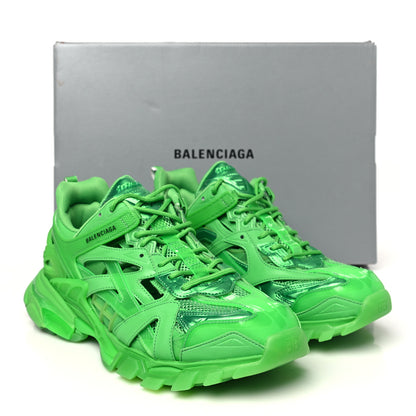 Balenciaga Rubber Mesh Monocolor Clear Sole Mens Track.2 Open Sneakers 45 Green 8 of 8