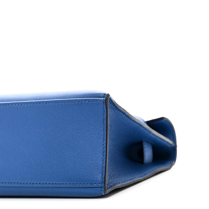 Hermes Swift Kelly Pochette Clutch Bleu France 10 of 11