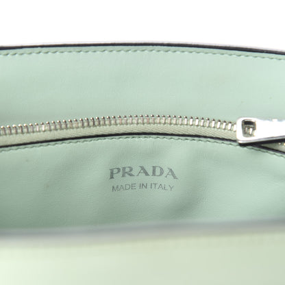 Prada Spazzolato Small Monochrome Top Handle Tote Acquamarina 15 of 16