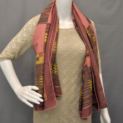 Hermes Cashmere Silk Geometric Shawl 140 5 of 5