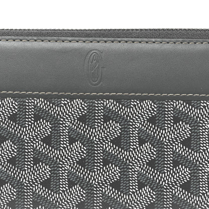 Goyard Goyardine Matignon Zip Around GM Wallet Grey 7 of 7