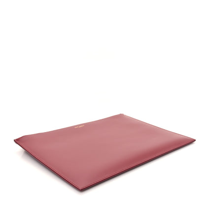 Saint Laurent Calfskin Medium Zip Clutch Red 4 of 11