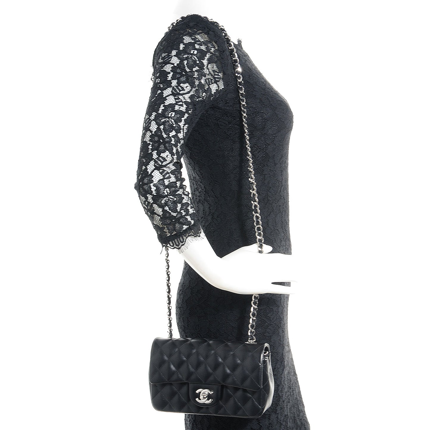 Lambskin Quilted Mini Flap Black