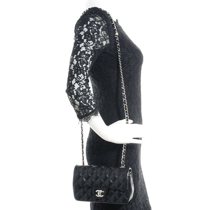 Chanel Lambskin Quilted Mini Flap Black 2 of 8