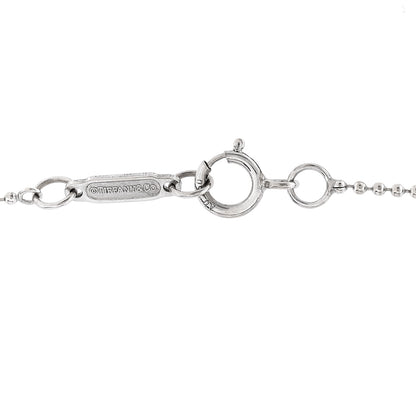 Tiffany 18K White Gold Diamond Crown Key Pendant Necklace 5 of 7