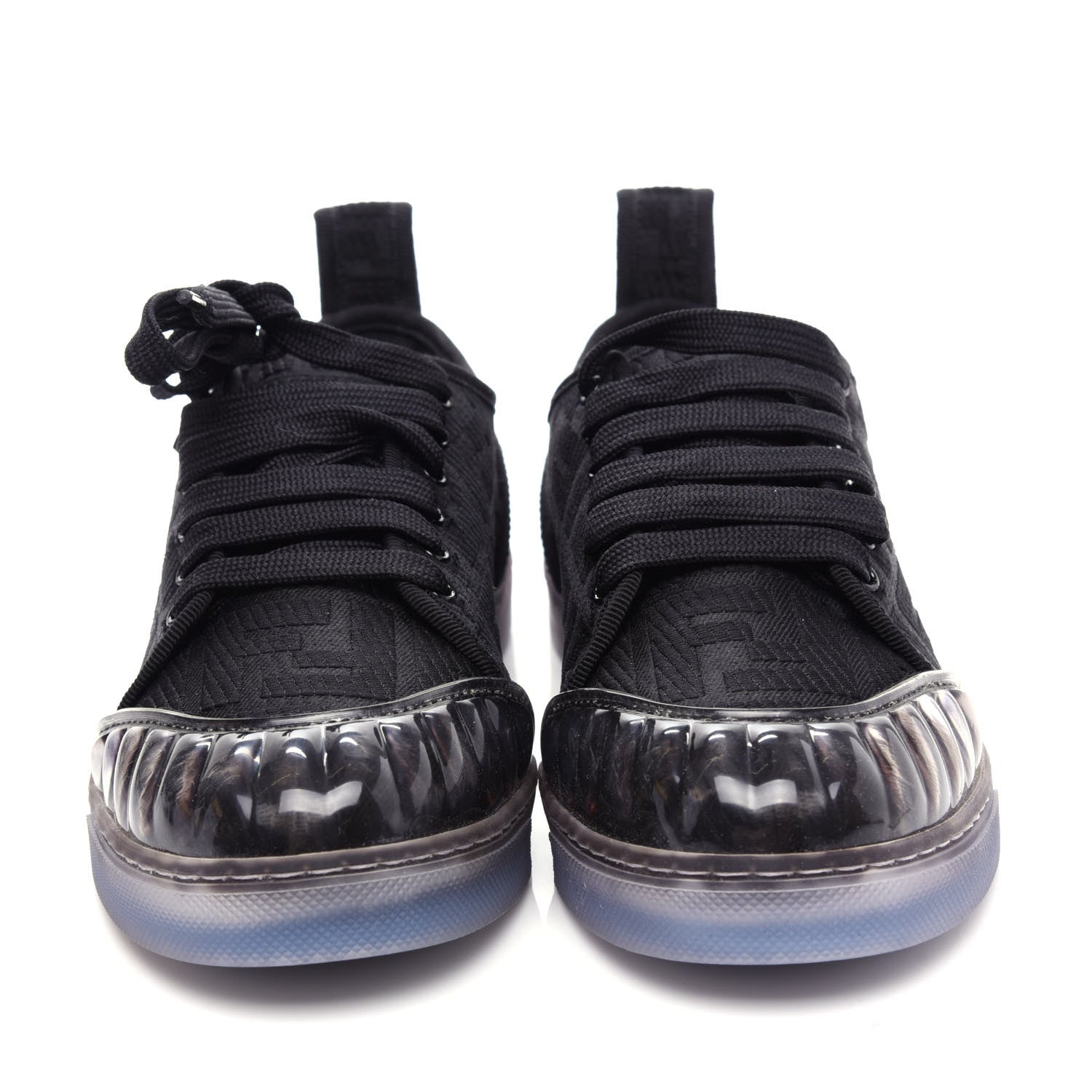 Fendi Corda FF Promenade Low Top Sneakers 37.5 Black 5 of 10